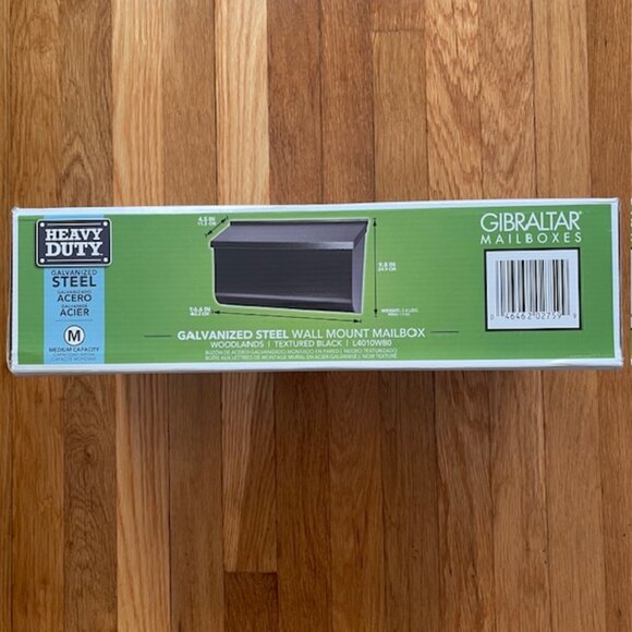 NEW! Gibraltar Woodlands Black, Medium, Steel, Wall Mount Mailbox - Picture 4 of 15